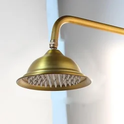 Silla Élégant Colonne de Douche retro avec Mitigeur Réglable en Hauteur Système de Douche, Doré