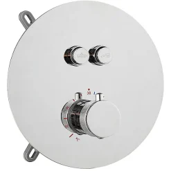 Silla Élégant Colonne de Douche en Laiton Encastrée, Ensemble de Douche Thermostatique, Chrome
