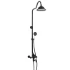 Silla Élégant Colonne de Douche retro avec Mitigeur Réglable en Hauteur Système de Douche, Noir