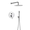 Silla Élégant Colonne de Douche en Laiton Encastrée, Ensemble de Douche Mécanique, Chrome