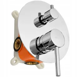 Silla Élégant Colonne de Douche en Laiton Encastrée, Ensemble de Douche Mécanique, Chrome