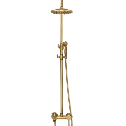 Silla Élégant Colonne de Douche retro avec Mitigeur Réglable en Hauteur Système de Douche, Vintage Doré