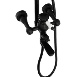 Silla Élégant Colonne de Douche retro avec Mitigeur Réglable en Hauteur Système de Douche, Noir