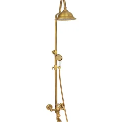 Silla Élégant Colonne de Douche retro avec Mitigeur Réglable en Hauteur Système de Douche, Vintage Doré