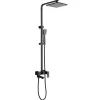 Silla Élégant Colonne de Douche avec Mitigeur Réglable en Hauteur Système de Douche, Noir mat