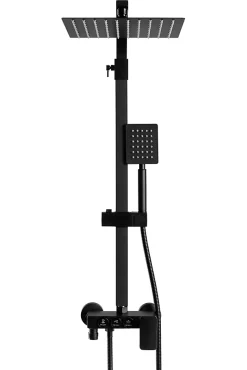 Silla Élégant Colonne de Douche avec Mitigeur Réglable en Hauteur Système de Douche, Noir