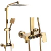 Silla Élégant Colonne de Douche avec Mitigeur Réglable en Hauteur Système de Douche, Doré