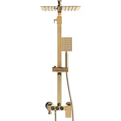 Silla Élégant Colonne de Douche avec Mitigeur Réglable en Hauteur Système de Douche, Doré