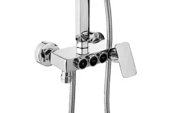Silla Élégant Colonne de Douche avec Mitigeur Réglable en Hauteur Système de Douche, Chrome