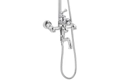 Silla Élégant Colonne de Douche retro avec Mitigeur Réglable en Hauteur Système de Douche, Chrome
