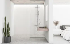 Silla Élégant Colonne de Douche avec Mitigeur Réglable en Hauteur Système de Douche, Chrome