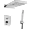 Silla Élégant Colonne de Douche Encastrée Ensemble de Douche Mécanique Système de Douche Encastrable, Chrome