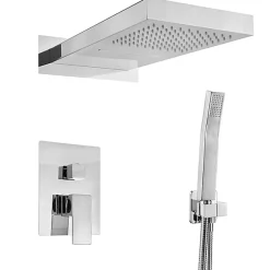 Silla Élégant Colonne de Douche Encastrée Ensemble de Douche Mécanique Système de Douche Encastrable, Chrome