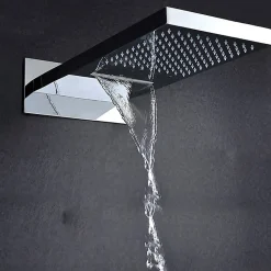 Silla Élégant Colonne de Douche Encastrée Ensemble de Douche Mécanique Système de Douche Encastrable, Chrome