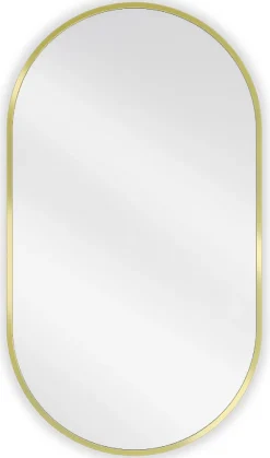 SILLA Miroir mural ovale, 80 x 45 cm, cadre doré