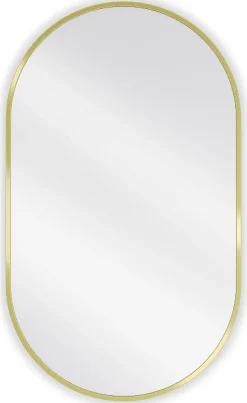 SILLA Miroir mural ovale, 85 x 50 cm, cadre doré