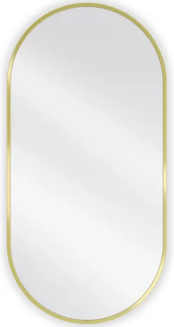 SILLA Miroir mural ovale, 90 x 45 cm, cadre doré