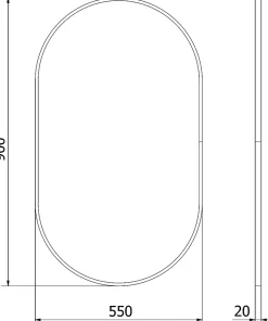 SILLA Miroir mural ovale, 90 x 55 cm, cadre doré
