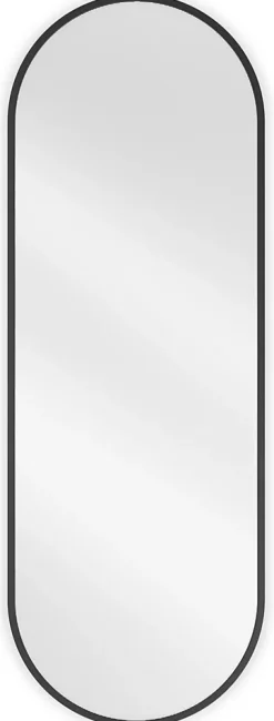 SILLA Miroir mural ovale, 100 x 35 cm, cadre noir