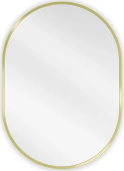 SILLA Miroir mural ovale, 70 x 50 cm, cadre doré