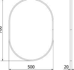 SILLA Miroir mural ovale, 70 x 50 cm, cadre doré