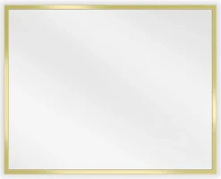 SILLA Miroir mural rectangulaire, 50 x 40 cm, cadre doré