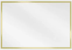 SILLA Miroir mural rectangulaire, 60 x 40 cm, cadre doré