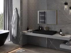 SILLA Miroir mural rectangulaire, 90 x 60 cm, cadre doré