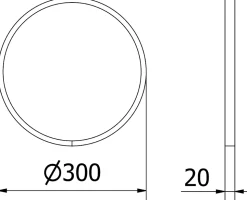 SILLA Miroir mural rond, 30 cm, cadre doré