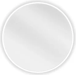 SILLA Miroir mural rond, 30 cm, cadre blanc