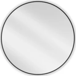SILLA Miroir mural rond, 80 cm, cadre noir