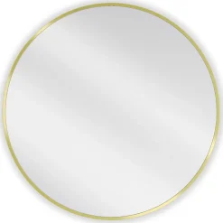 SILLA Miroir mural rond, 70 cm, cadre doré
