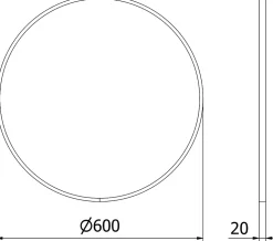 SILLA Miroir mural rond, 60 cm, cadre chromé