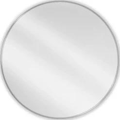 SILLA Miroir mural rond, 90 cm, cadre chromé