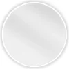 SILLA Miroir mural rond, 50 cm, cadre blanc