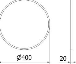 SILLA Miroir mural rond, 40 cm, cadre chromé