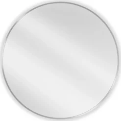 SILLA Miroir mural rond, 80 cm, cadre chromé