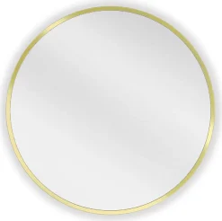 SILLA Miroir mural rond, 50 cm, cadre doré