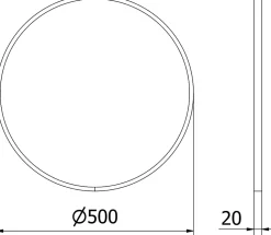 SILLA Miroir mural rond, 50 cm, cadre doré