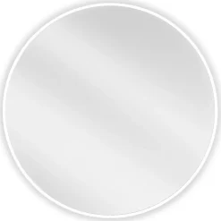 SILLA Miroir mural rond, 70 cm, cadre blanc