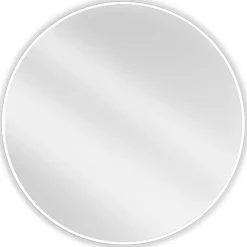 SILLA Miroir mural rond, 90 cm, cadre noir blanc