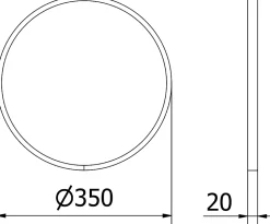 SILLA Miroir mural rond, 35 cm, cadre noir