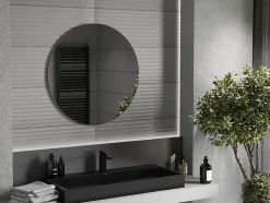 SILLA Miroir mural rond, 80 cm, sans cadre