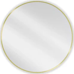 SILLA Miroir mural rond, 80 cm, cadre doré