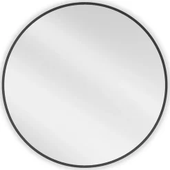 SILLA Miroir mural rond, 75 cm, cadre noir