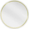 SILLA Miroir mural rond, 40 cm, cadre doré