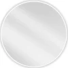 SILLA Miroir mural rond, 80 cm, cadre blanc