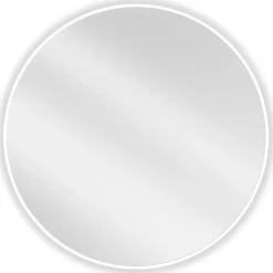 SILLA Miroir mural rond, 80 cm, cadre blanc