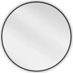 SILLA Miroir mural rond, 65 cm, cadre noir