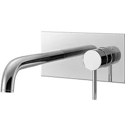 SILLA Mitigeur lavabo moderne en Laiton, mural à encastrer, Chromé